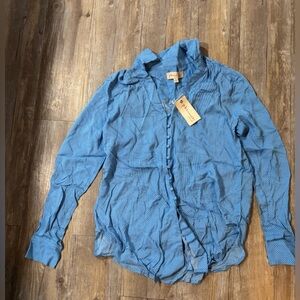Blue Philosophy button down women’s shirt Small